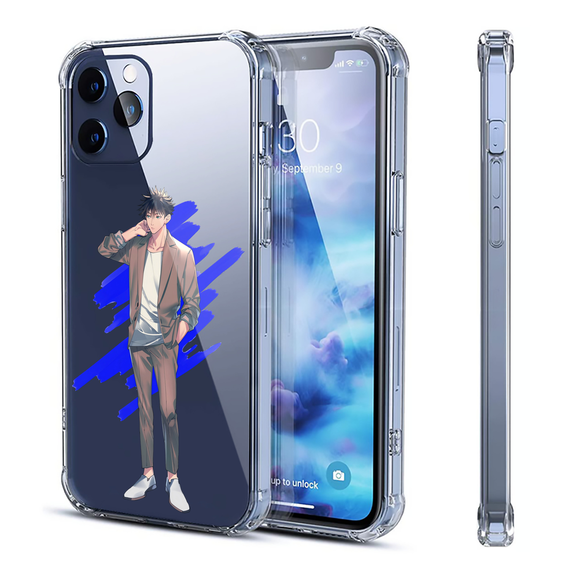 （画像用） 呪術廻戦 Jujutsu Kaisen 【iPhone 12シリーズ対応】透明スマホケース（クリアソフトケース）